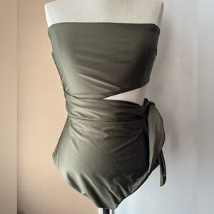 Zimmermann Olive Green One Piece Swimsuit